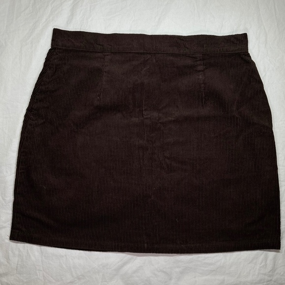 NWT - PRIMARK Corduroy Mini Skirt Denim co. Brown *NEW* with Tag - Size 12 - Picture 3 of 9